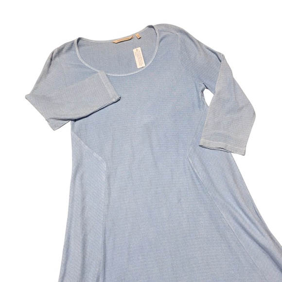 NEW‎ Soft Surroundings Knit Dress Medium Blue 3/4 Sleeve A-Line Casual M - Picture 10 of 10
